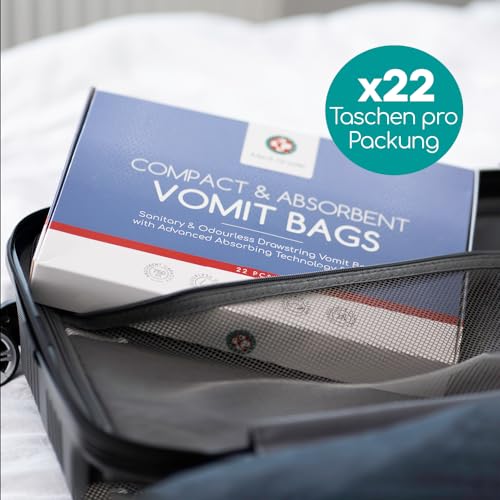 Medi Grade Absorbent Vomit Bags Disposable for Adults and Kids, 22pcs - Travel Essentials Leakproof Barf Bags with Tissues Turn Vomit to Gel and Prevent Odor - Purse Essential Travel Size Sick Bags - Image 5