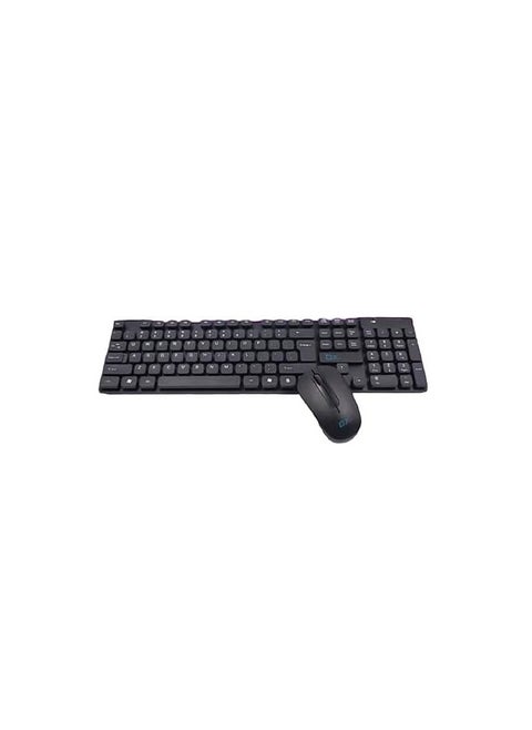 wireless keyboard and mouse with battery black