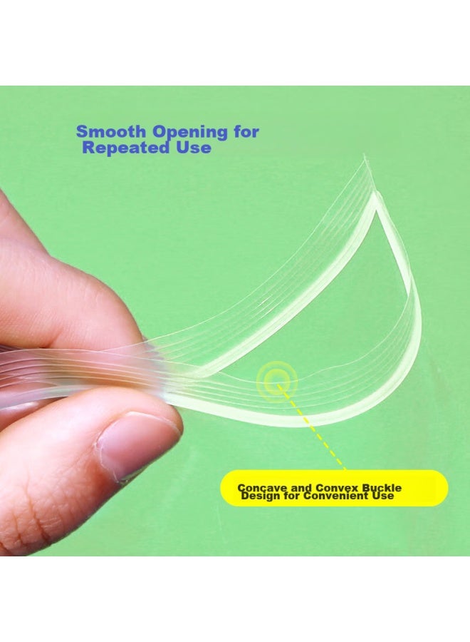 Yessel Yizhixuan Self-Sealing Bags, Size 9, 20*28Cm, 100 Pieces, Thickened, Food Preservation, Transparent Sealing, Plastic Bags For Packaging, Picnic - Image 4