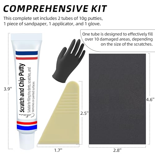 Calvana (2-Pack) Calvana Car Body Filler Repair Kit, Automotive Putty Scratch Filler, Quick-Drying Formula for Minor Touch-ups, Ideal for Car Paint Scratch Removal and Rust, Includes Repair Tools - Image 2