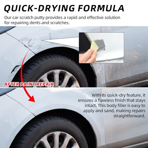 Calvana (2-Pack) Calvana Car Body Filler Repair Kit, Automotive Putty Scratch Filler, Quick-Drying Formula for Minor Touch-ups, Ideal for Car Paint Scratch Removal and Rust, Includes Repair Tools - Image 3