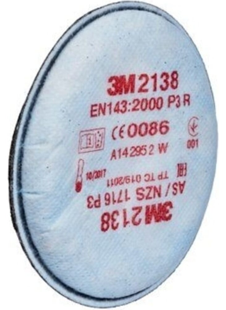 3M 2138 P3 Organic Ozone Gas Steam Filter 10 Pairs  - Image 3