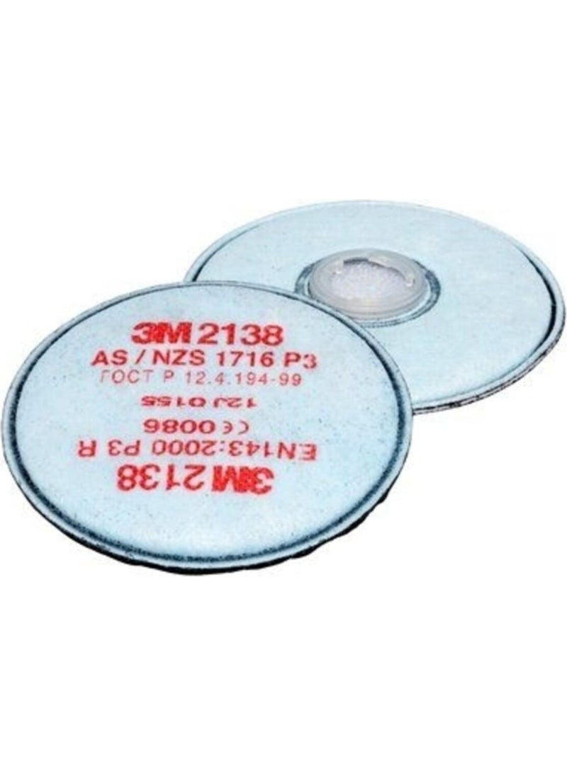 3M 2138 P3 Organic Ozone Gas Steam Filter 10 Pairs  - Image 2
