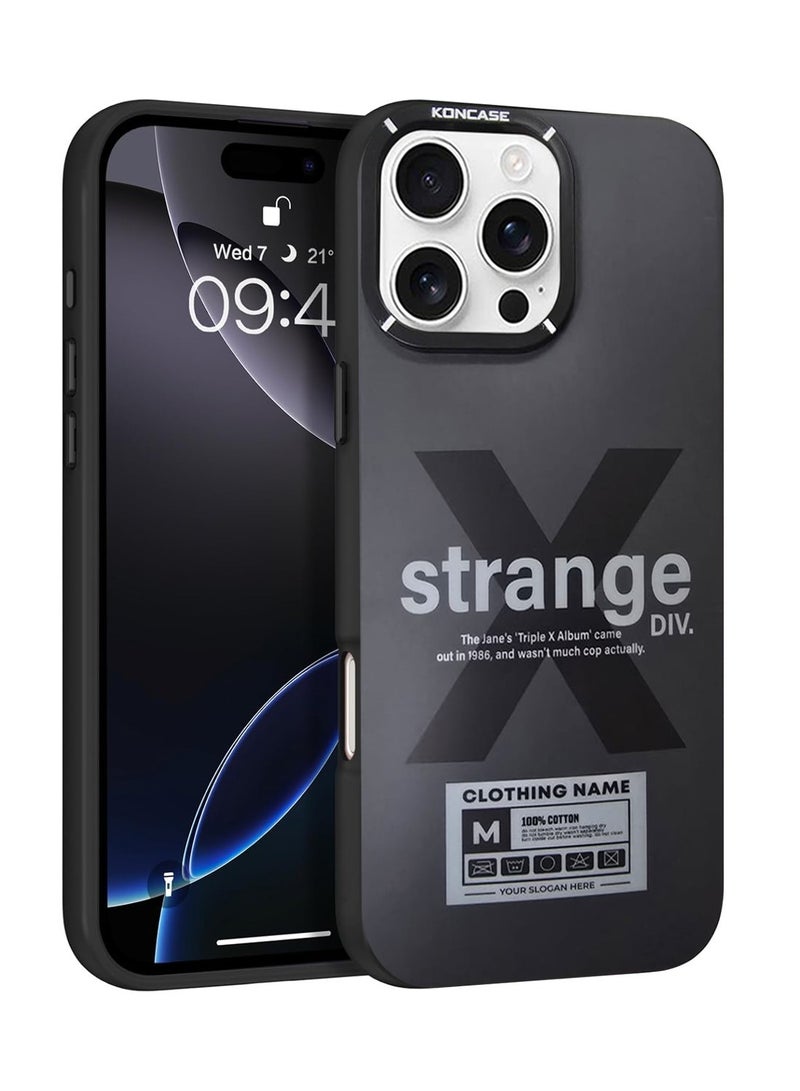 Techie غطاء خلفي من السيليكون TPU من Aesthetic X Strange مع واقي عدسة الكاميرا المرتفعة لآيفون 16 برو ماكس - Image 1