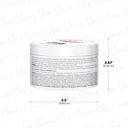 Marc Anthony Repairing Hair Mask Repair Bond Rescuplex Repairs Strengthens Maintains Bonds within Hair Eliminates Frizz Flyaways Reduce Breakage Dry Damaged Hair Professional Treatment - Image 3