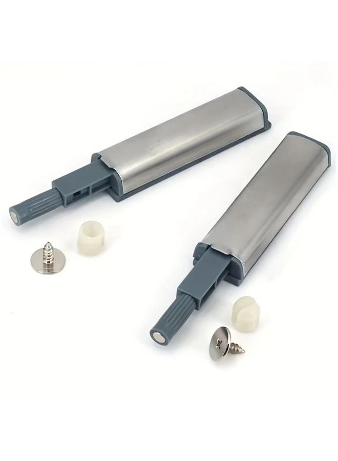 2Pcs Push Open Latch Heavy Duty Cabinet Door Catch Hidden Mechanism Adhesive Mount - Image 1