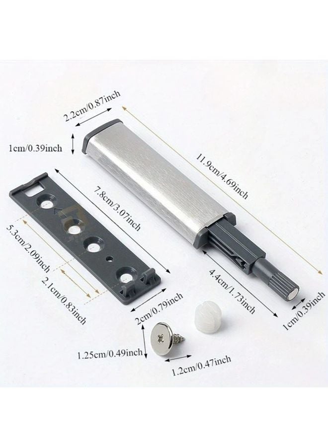 2Pcs Push Open Latch Heavy Duty Cabinet Door Catch Hidden Mechanism Adhesive Mount - Image 3