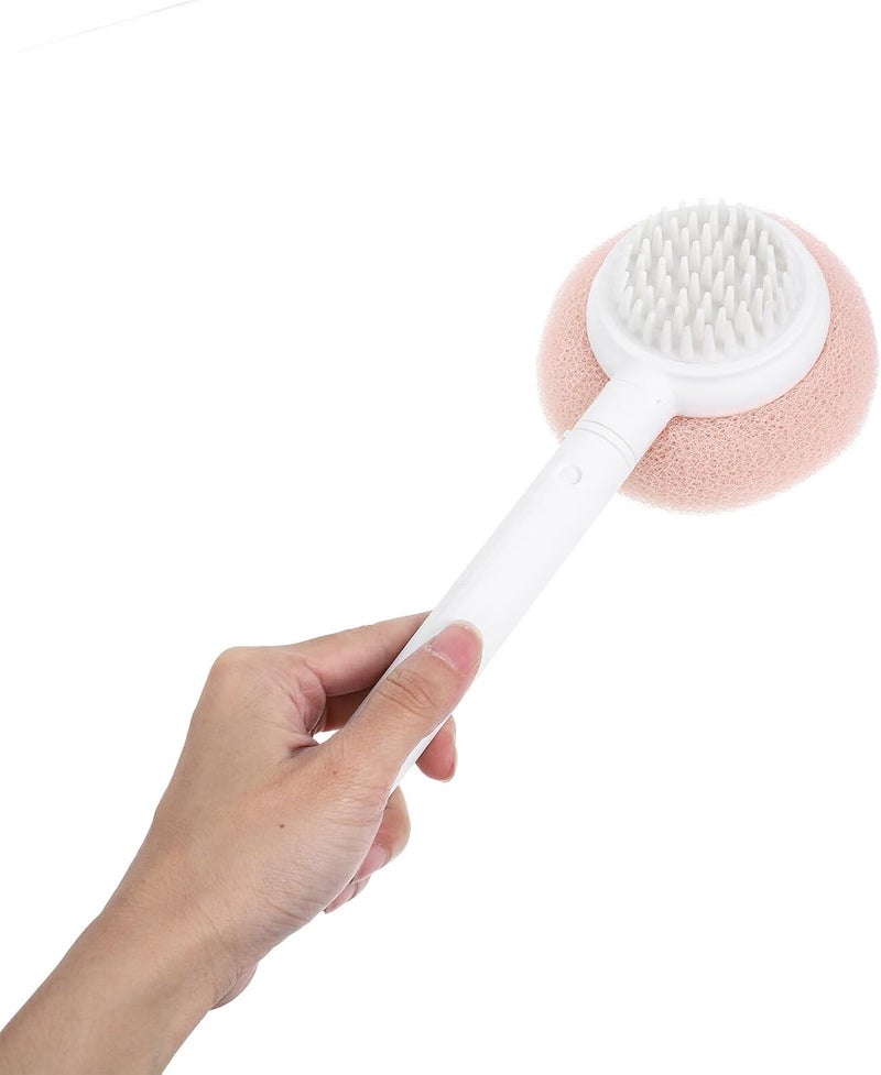 FENICAL Long Handle Bath Brush and Back Scrubber with Soft Sponge Head for Exfoliating and Deep Cleaning, Portable Body Shower Brush Suitable for Men, Women, and Elderly - Image 3