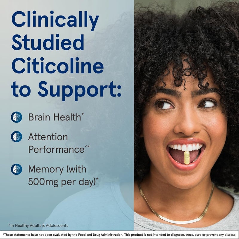 Jarrow Formulas Citicoline CDP Choline 250 MG CDP Choline Supplement Supports Brain Health Performance and Memory 60 Capsules Up to a 60 Day Supply - Image 4