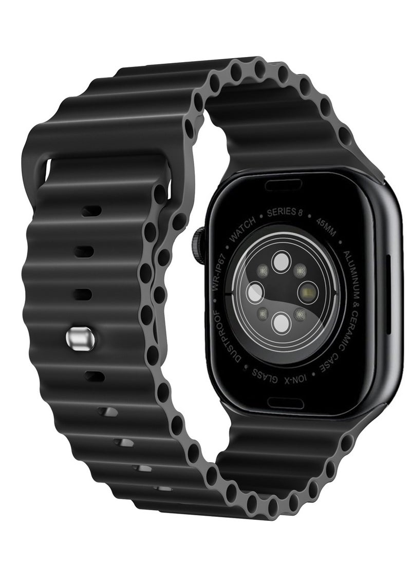 Telzeal Telzeal C53 2.01 Inch Large Screen Display Smart Watch With 2 Pair Strap Wireless Charger and Flying Gyro Black  - Image 3