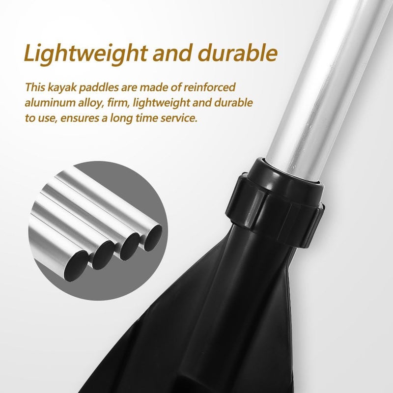 luckyfours SUP Paddle 2 Pieces Adjustable Aluminium SUP Paddle Alloy Shaft Paddle Board Paddles with Glass Fiber Blade for Surfing, Floating,Water Sport - Image 4
