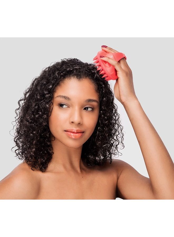 Diane Shampoo Massage Brush, Coral - Image 5