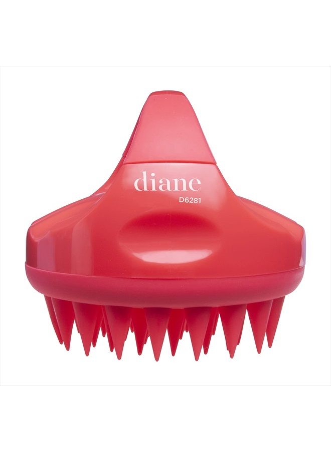 Diane Shampoo Massage Brush, Coral - Image 2