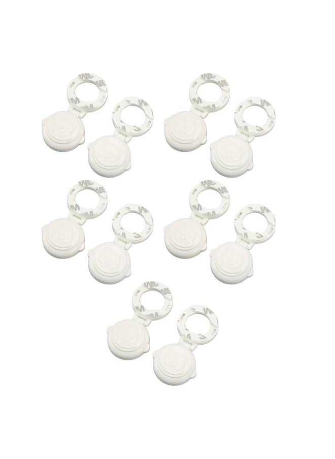Thoraya 10PCS Children Button Security Lock Baby Toddler Button Safety Lock Button Protection Cover for Car Washer Computer  - Image 2