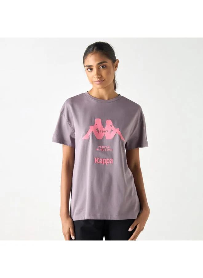 Kappa Kappa Logo Print T-shirt with Crew Neck and Short Sleeves