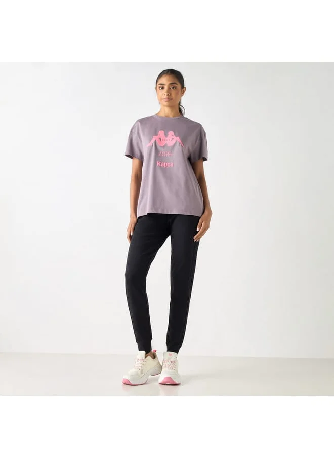 Kappa Kappa Logo Print T-shirt with Crew Neck and Short Sleeves