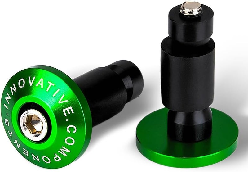 Goldfire Motorcycle 7/8'' Handle Bar End Weights Handlebar Grips Cap Anti Vibration Silder Plug Fits for Yamaha Kawasaki Dirt Bike (Green) - Image 1