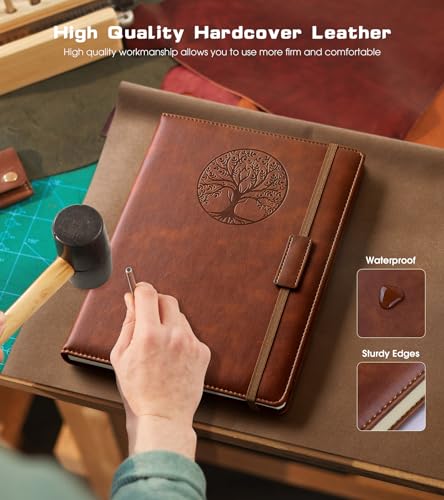 Biuwory Lined Journal Notebook for Women Men,256 Pages B5 Large Hardcover Leather Journals for Writing,Travel,Business,Work & School,College Ruled Notebooks for Note Taking,Diary Notepad 7.8"×10.2" - Image 3