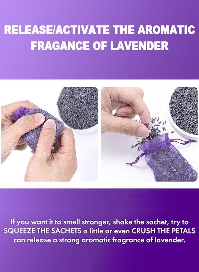 هابي دي أكياس اللافندر الفرنسية المكونة من 10 قطع للأدراج والخزائن الروائح المنعشة ، كيس عطر منزلي للخزائن والأدراج ، تحسين جودة النوم وإزالة الروائح بشكل فعال - Image 5