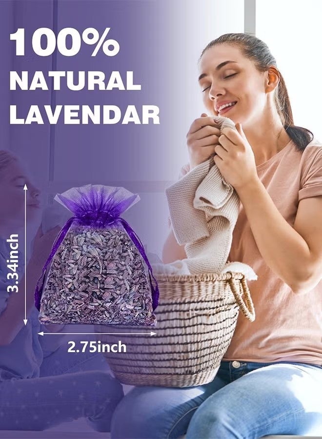 هابي دي أكياس اللافندر الفرنسية المكونة من 10 قطع للأدراج والخزائن الروائح المنعشة ، كيس عطر منزلي للخزائن والأدراج ، تحسين جودة النوم وإزالة الروائح بشكل فعال - Image 4