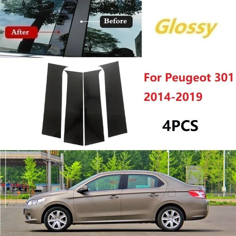 QASULER 4PCS Polished Pillar Posts for Peugeot 301 - Image 4