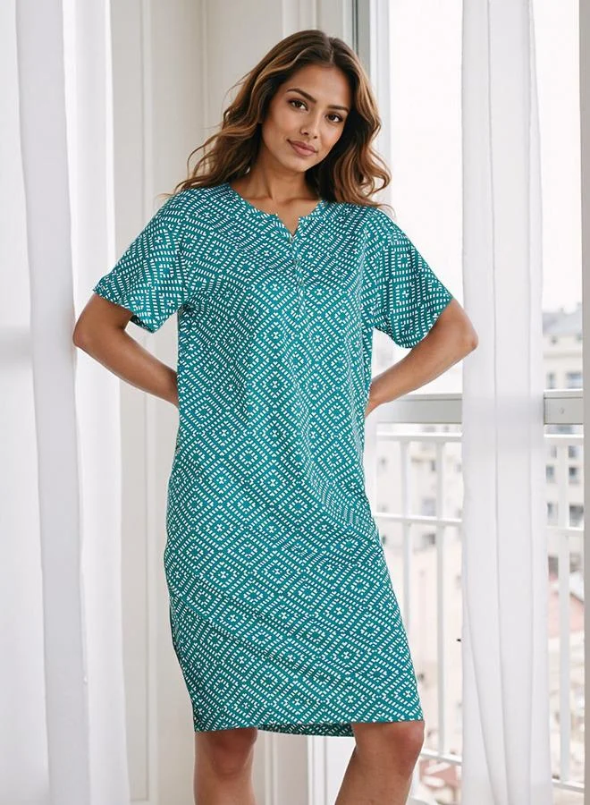 Splash FAV All-Over Printed Night Dress