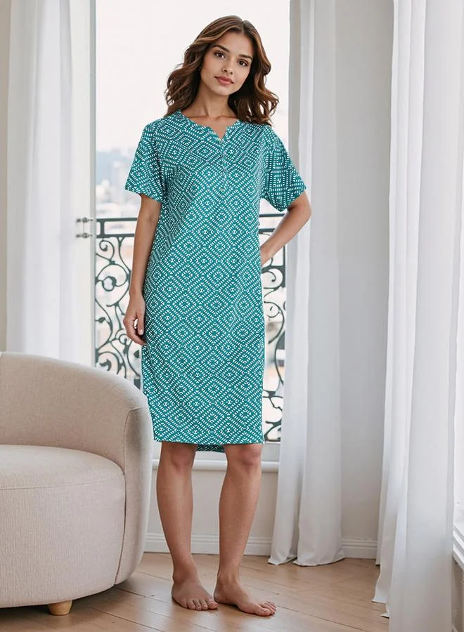 Splash FAV All-Over Printed Night Dress