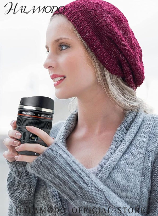 Halamodo Camera Lens Coffee Mug 17oz Stainless Steel Lens Cups Mug with Retractable Lid Thermos Novelty Coffee Mugs Unique Great Gifts for Photographers & Friends - Image 5