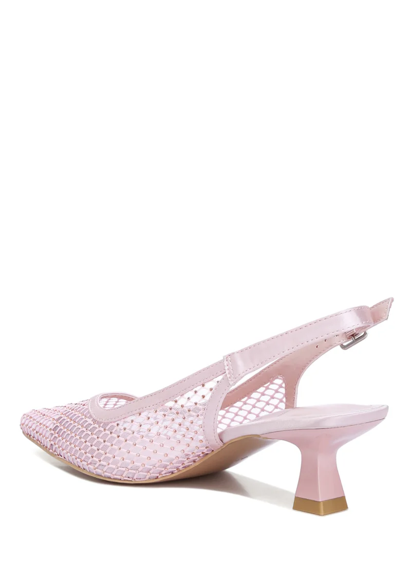 London Rag Rhinestone Embellished Slingback Mules in Pink