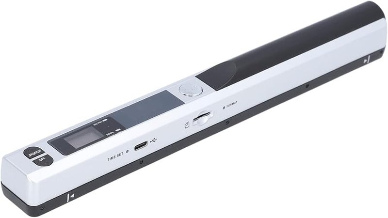 Silver Portable Document Scanner 8 27 Inch 900DPI Handheld A4 Color Photo Scanner USB 2 0 High Speed JPG PDF Format - Image 1