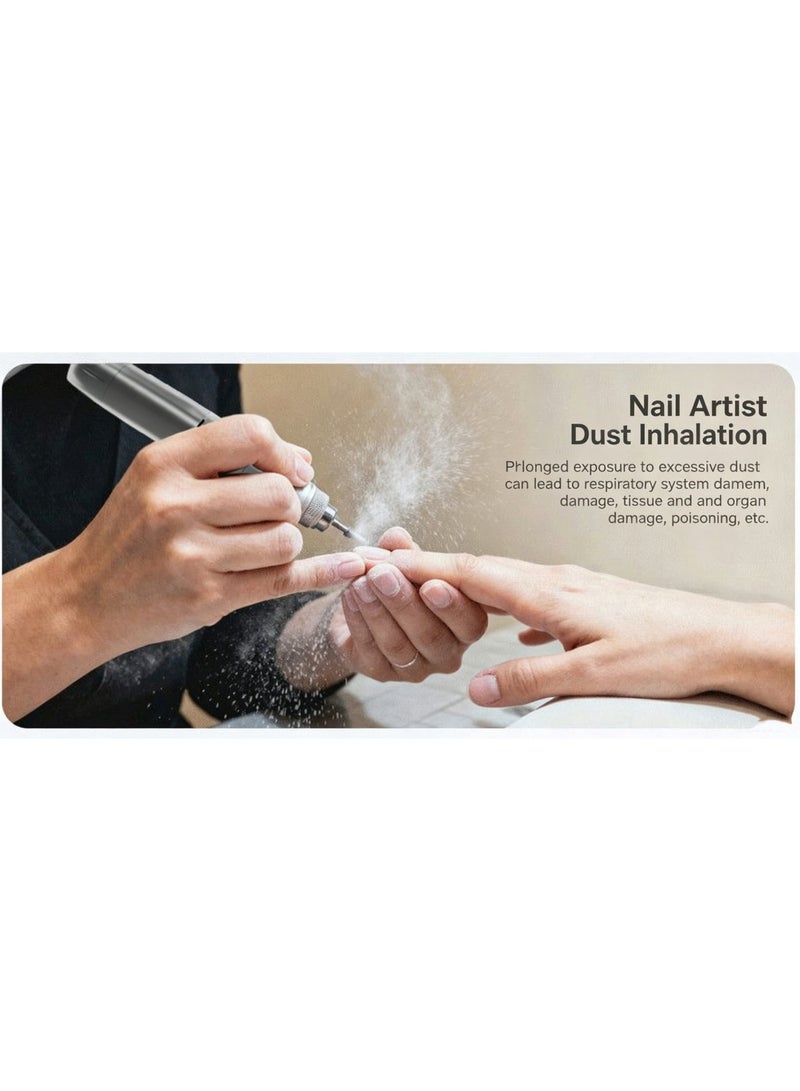 Dual-Fan Nail Dust Collector: USB-Powered, Honeycomb Multi-Port Cooling & Detachable Filter, Gold/Silver Chrome Panel, Professional Dust Extractor for Nail Drilling, Filing & Polish Removal, Suitable for Nail Salons, Beauty Centers, Nail Training Schools, Press-On Nail Workshops, and Home DIY - Image 3