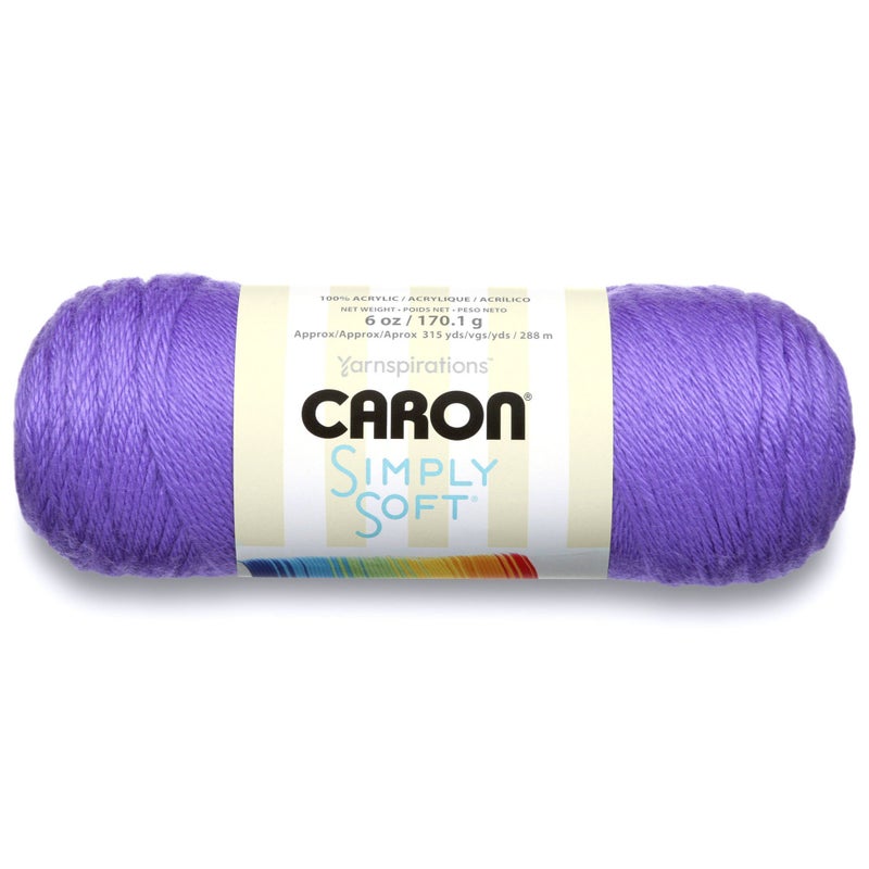 Caron Simply Soft Brites Yarn, 6 oz, Grape, 1 Ball - Image 1