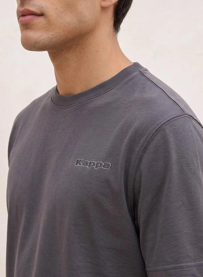 Kappa GREY Kappa Textured T-shirt for Men | Best Price UAE