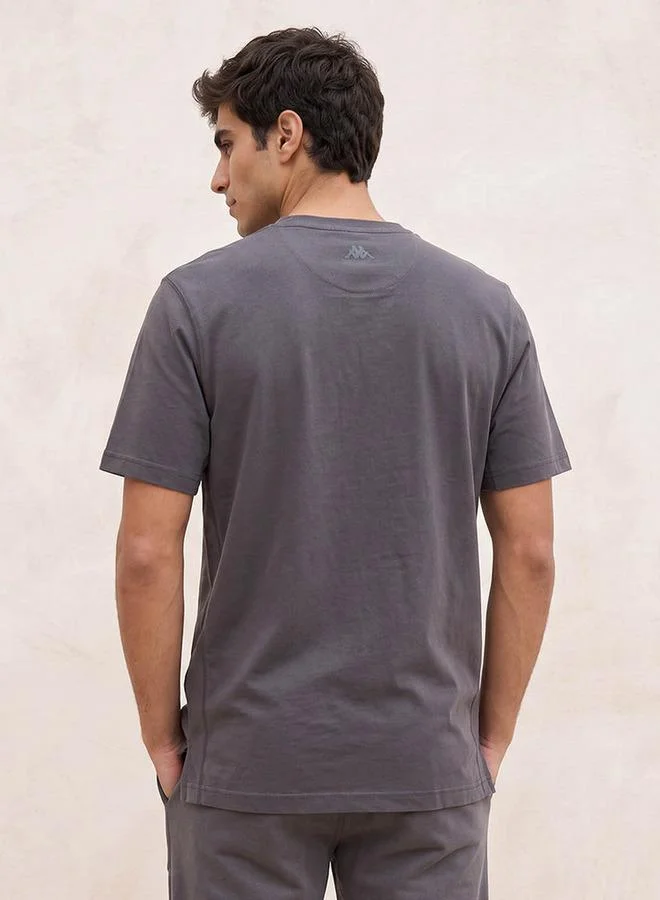 Kappa GREY Kappa Textured T-shirt for Men | Best Price UAE