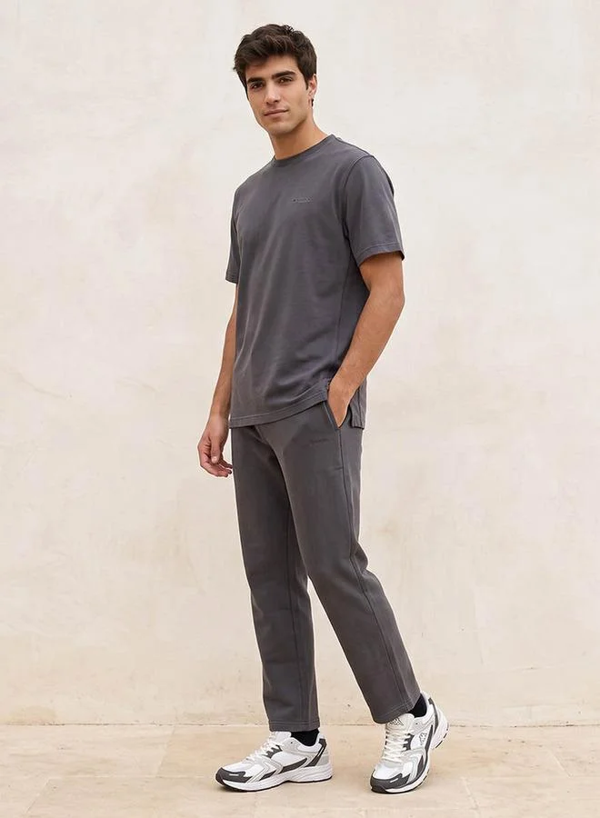 Kappa GREY Kappa Textured T-shirt for Men | Best Price UAE