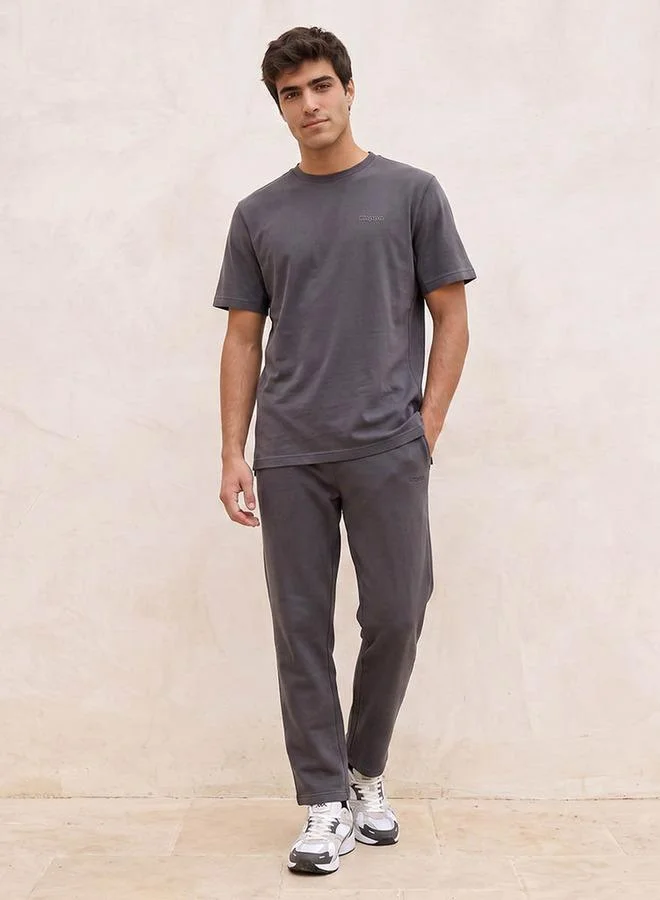 Kappa GREY Kappa Textured T-shirt for Men | Best Price UAE