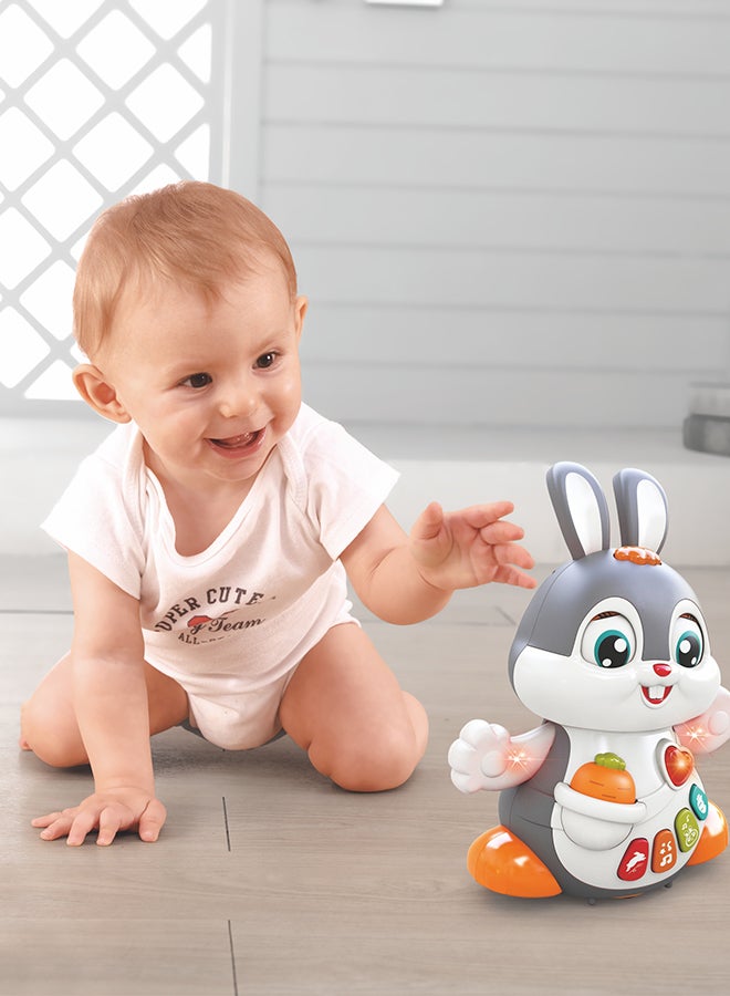 Hola Dancing Bunny - Interactive Toy with Music, Dancing, Flapping Ears, and Sound Effects, Promotes Crawling, Motor Skills, and Cognitive Development for Toddlers 12M+ - Image 2