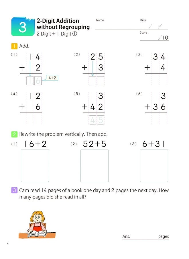 null - Kumon Math Bites: Grade 2 Addition & Subtraction - Image 1