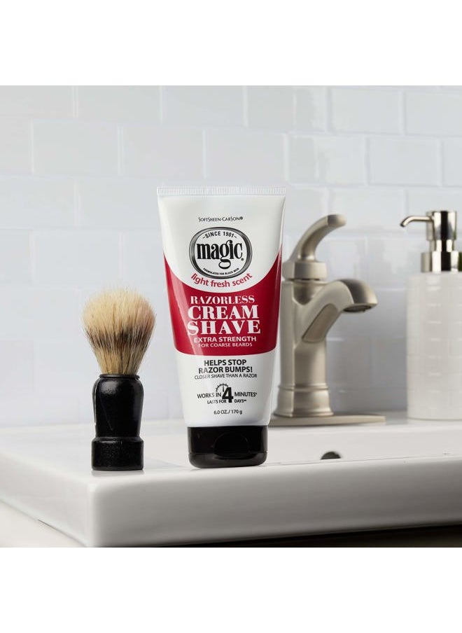 SoftSheen-Carson - Magic Razorless Shaving Cream, Hair Removal Cream for Body Hair, Extra Strength Depilatory Cream, Works in 4 Minutes for Coarse Hair, 6 oz - Image 1