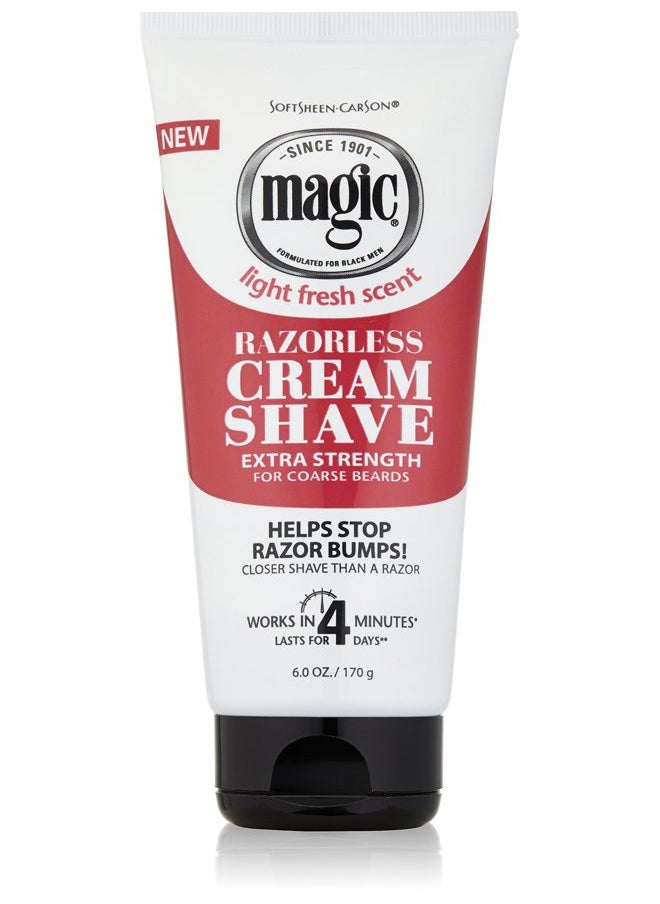 SoftSheen-Carson - Magic Razorless Shaving Cream, Hair Removal Cream for Body Hair, Extra Strength Depilatory Cream, Works in 4 Minutes for Coarse Hair, 6 oz - Image 1