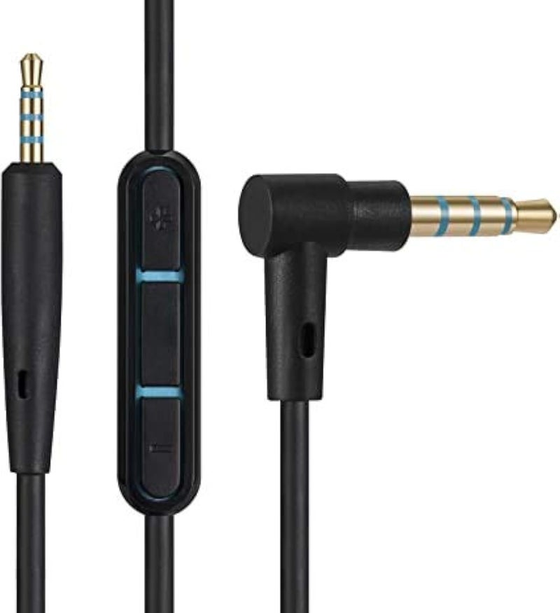 Sqrmekoko Inline Mic Remote Audio Cable Cord Line for Bose QuietComfort 25 QC25 Headphones (Black) - Image 1