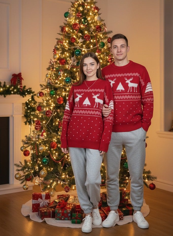 A.M Christmas themed sweater, autumn winter, one size fit all