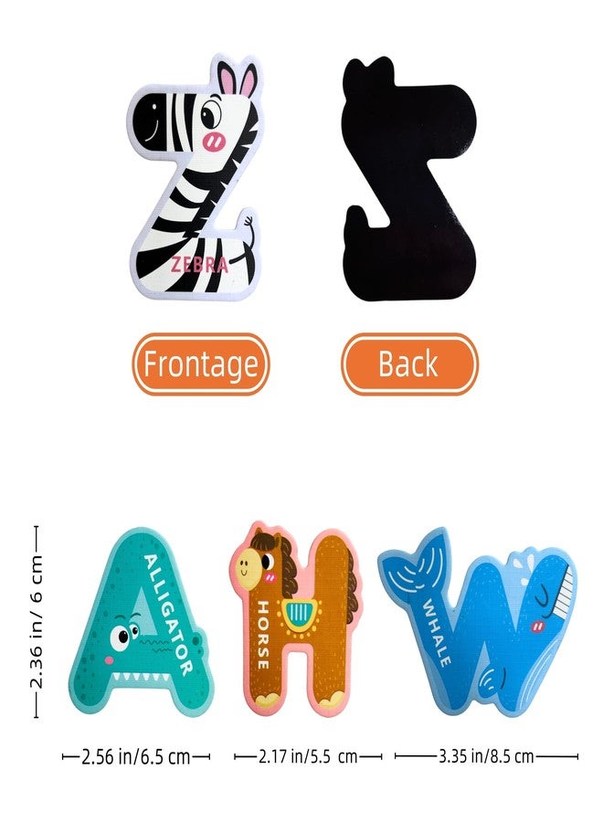 EHR Magnetic Letters, Colorful ABC Animal Alphabet Fridge Magnets, Suitable for Toddlers Aged 3 4 5 (Uppercase Letter) - Image 3