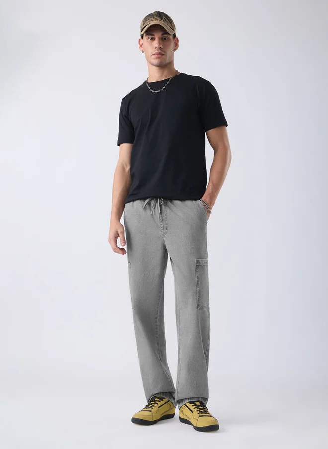 The Souled Store  The Souled Store Men Grey Pull On Denim Jeans  | Best Price UAE