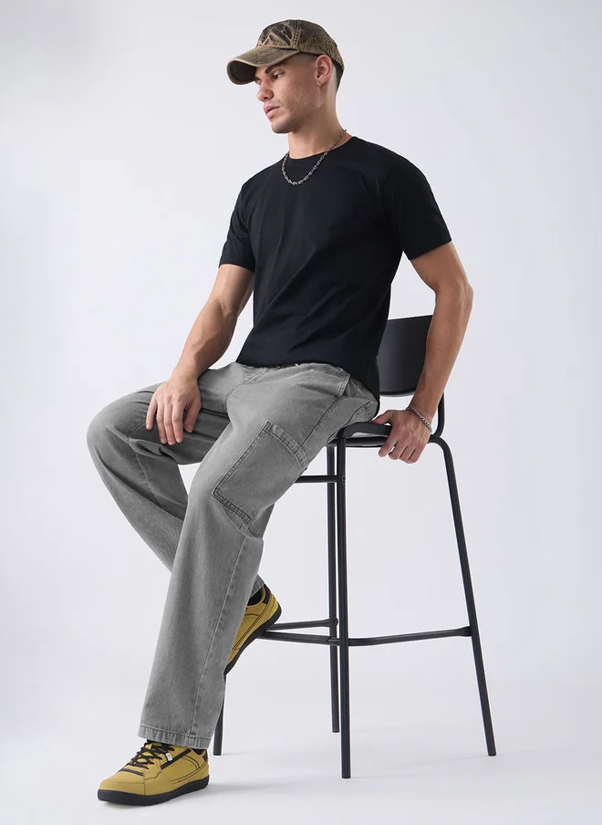 The Souled Store Men Grey Pull On Denim Jeans