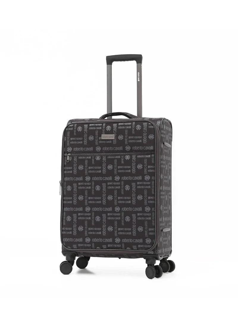 روبرتو كافالي Roberto Cavalli 3-Piece Printed Softshell Luggage Set with Spinner Wheels, TSA Lock - Luxury Designer Travel Collection