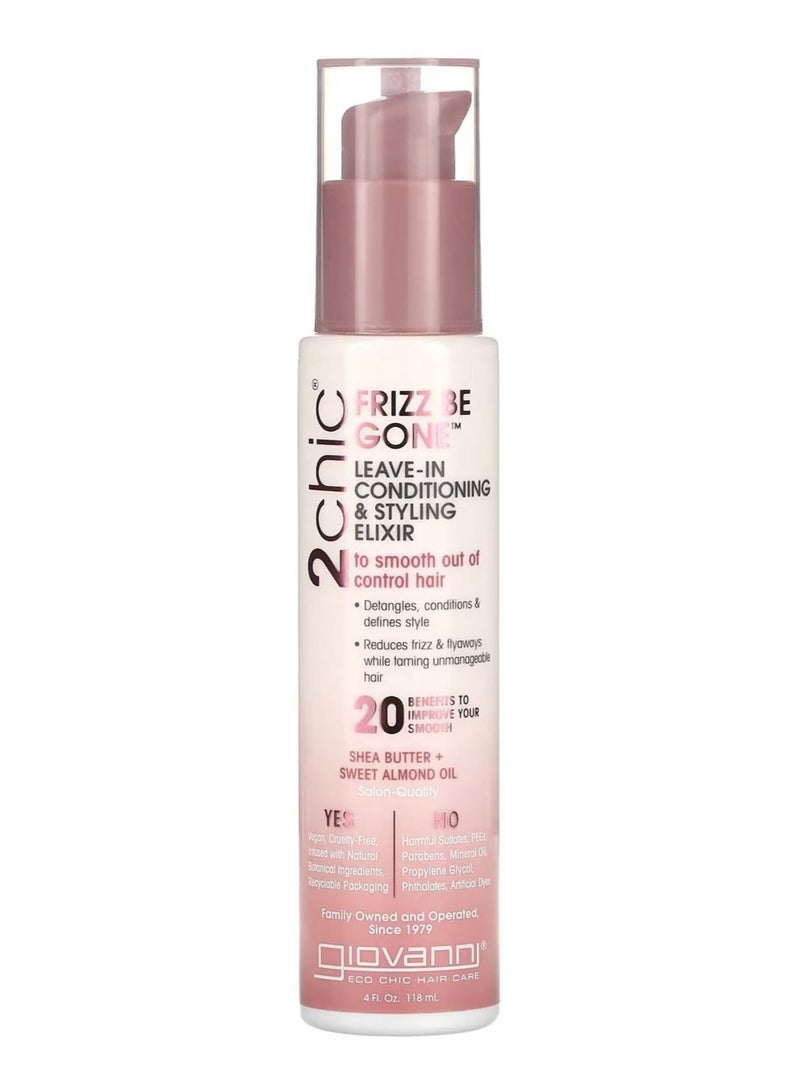 Giovanni 2Chic Frizz Be Gone Leave-In Cond & Elixir 4Oz
