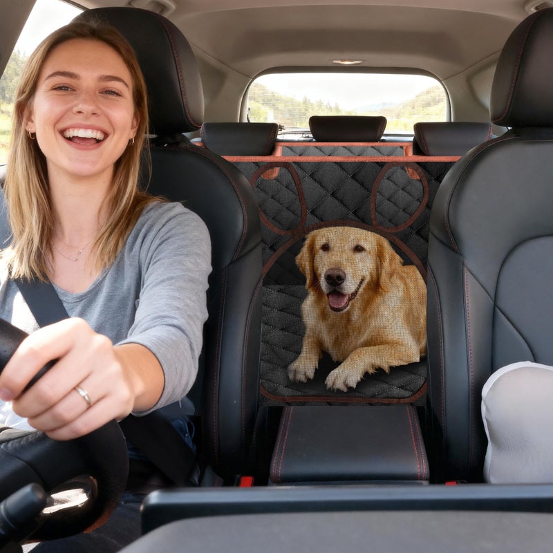YIYUNBEBE Dog Car Seat Cover for Back Seat Solft Bottom Back Seat Extender for Dogs Back Seat Pet Cover Dog Hammock for Car SUV and Trucks - Image 4