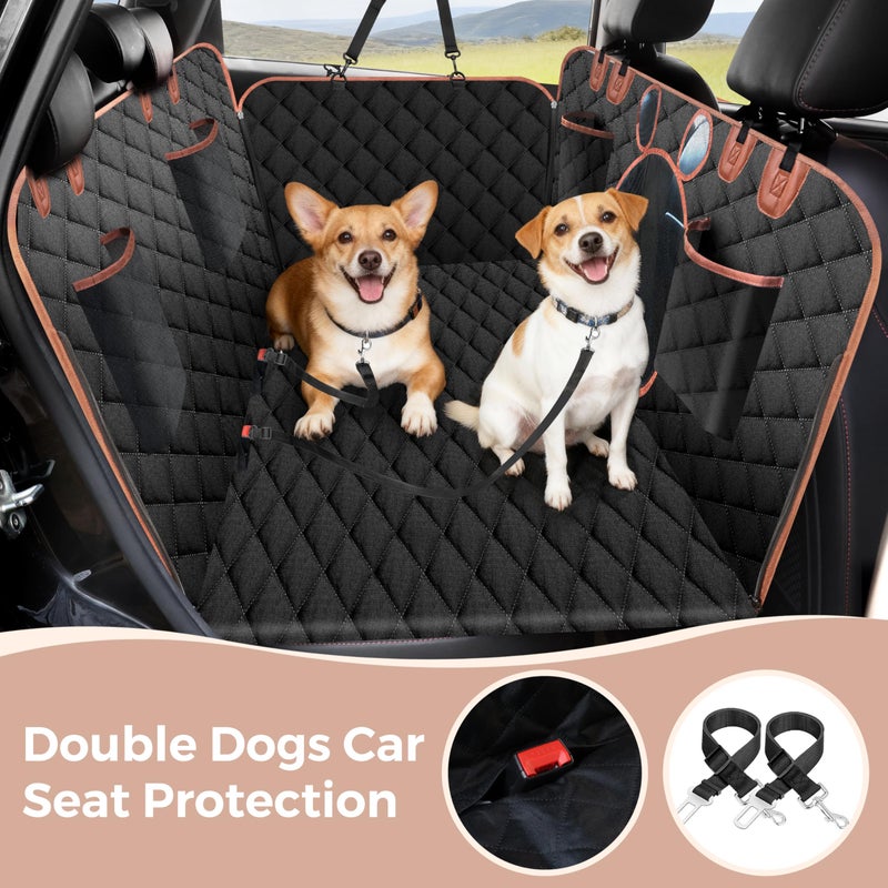 YIYUNBEBE Dog Car Seat Cover for Back Seat Solft Bottom Back Seat Extender for Dogs Back Seat Pet Cover Dog Hammock for Car SUV and Trucks - Image 3