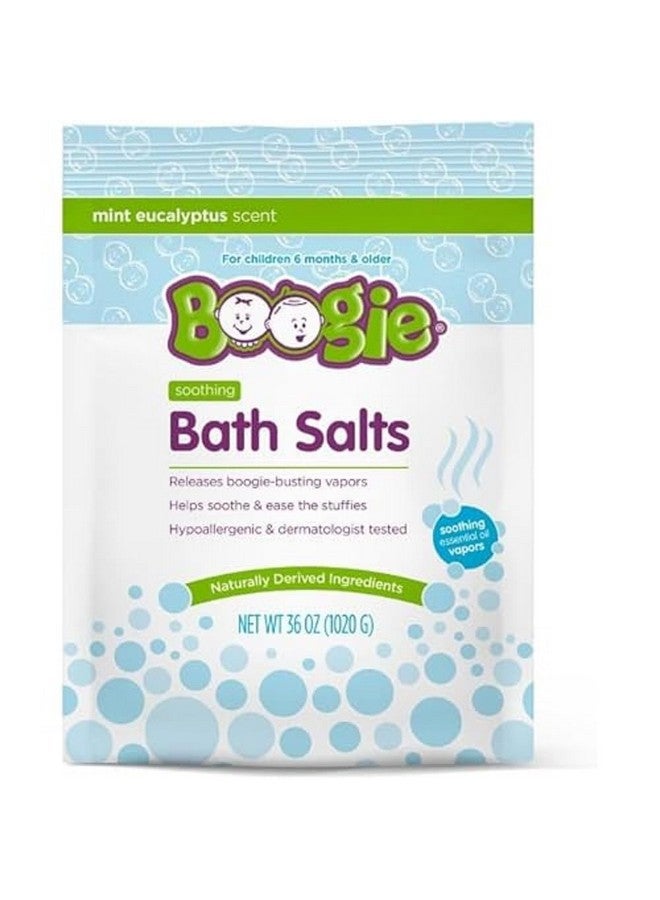 Boogie Kids Soothing Bath Salts by The Makers of Boogie Wipes, Hypoallergenic, Naturally Derived, Made with Natural Essential Oils, 36oz Eucalyptus - Pack of 1